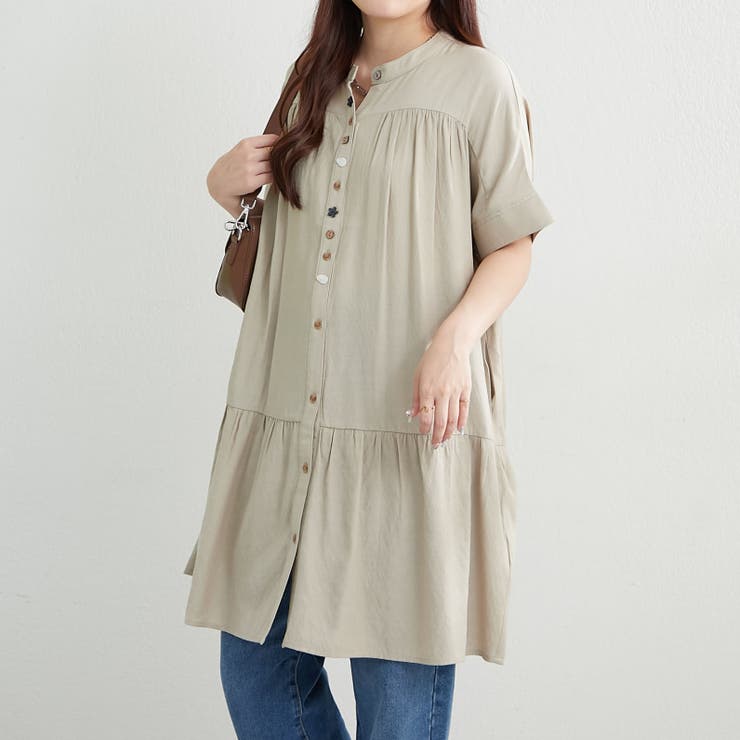 色々釦チュニックワンピース[品番：OLOW0016326]｜RMAF NICE