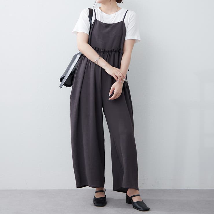 チャコール | 【セットアイテム】ルーズサロペット+TシャツSET | RMAF　NICE CLAUP / OLIVE des OLIVE