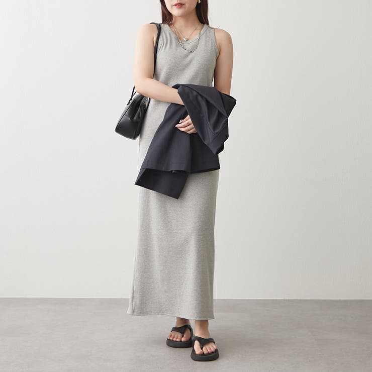 カップ付】ノースリーブワンピース[品番：OLOW0016348]｜RMAF