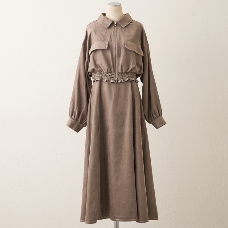 モカ | 【セットアイテム】コールジャケット＋キャミワンピース | RMAF　NICE CLAUP / OLIVE des OLIVE