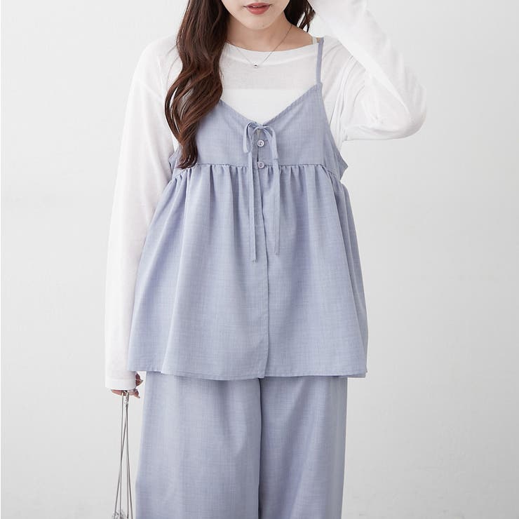 サックス | 【セットアップ】キャミブラウス+パンツ | RMAF　NICE CLAUP / OLIVE des OLIVE