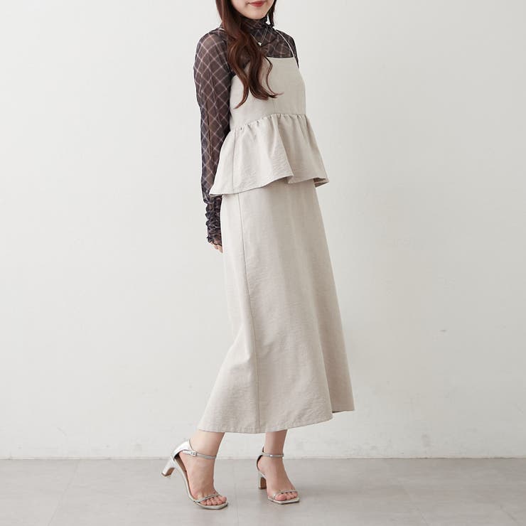 【2枚セット】ペプラムキャミワンピ&シアーロンT | RMAF　NICE CLAUP / OLIVE des OLIVE | 詳細画像8 