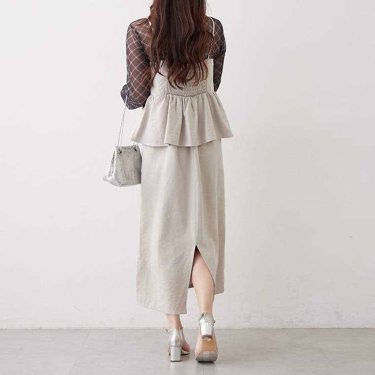 【2枚セット】ペプラムキャミワンピ&シアーロンT | RMAF　NICE CLAUP / OLIVE des OLIVE | 詳細画像10 