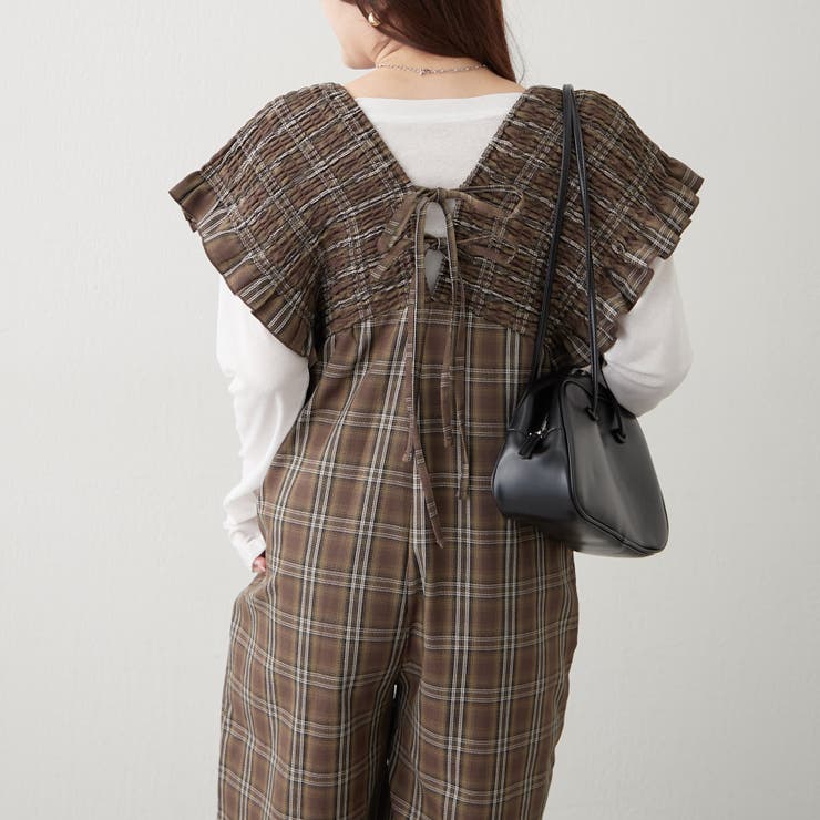 チェックシャーリングサロペット | RMAF　NICE CLAUP / OLIVE des OLIVE | 詳細画像11 