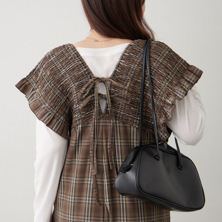 チェックシャーリングサロペット | RMAF　NICE CLAUP / OLIVE des OLIVE | 詳細画像12 