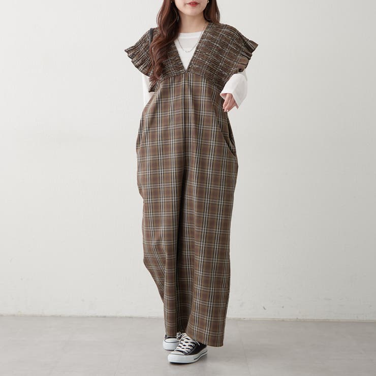 チェックシャーリングサロペット | RMAF　NICE CLAUP / OLIVE des OLIVE | 詳細画像14 