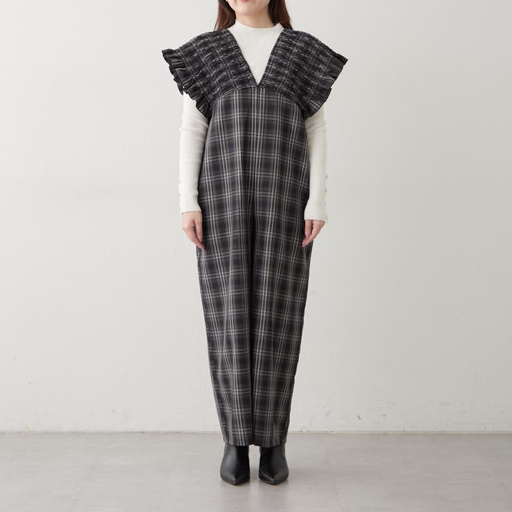 チェックシャーリングサロペット | RMAF　NICE CLAUP / OLIVE des OLIVE | 詳細画像18 