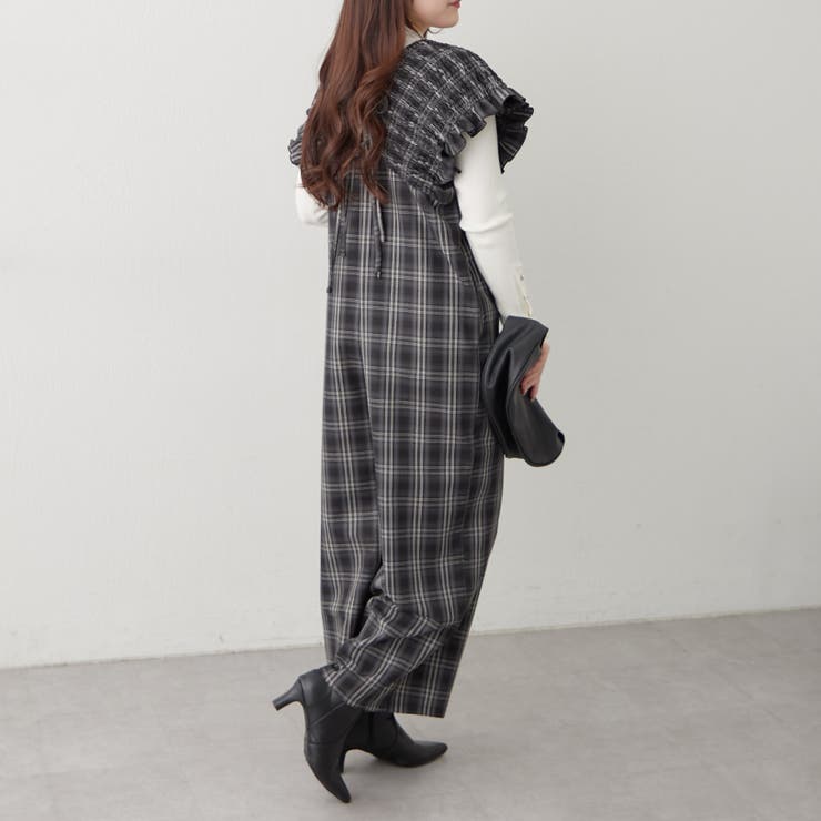 チェックシャーリングサロペット | RMAF　NICE CLAUP / OLIVE des OLIVE | 詳細画像5 