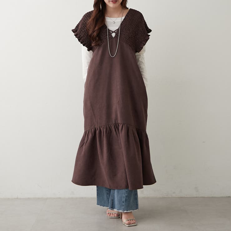 シャーリング裾切替ワンピース | RMAF　NICE CLAUP / OLIVE des OLIVE | 詳細画像14 