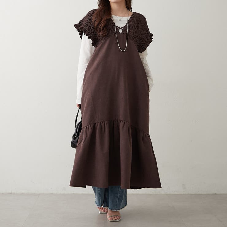 シャーリング裾切替ワンピース | RMAF　NICE CLAUP / OLIVE des OLIVE | 詳細画像15 