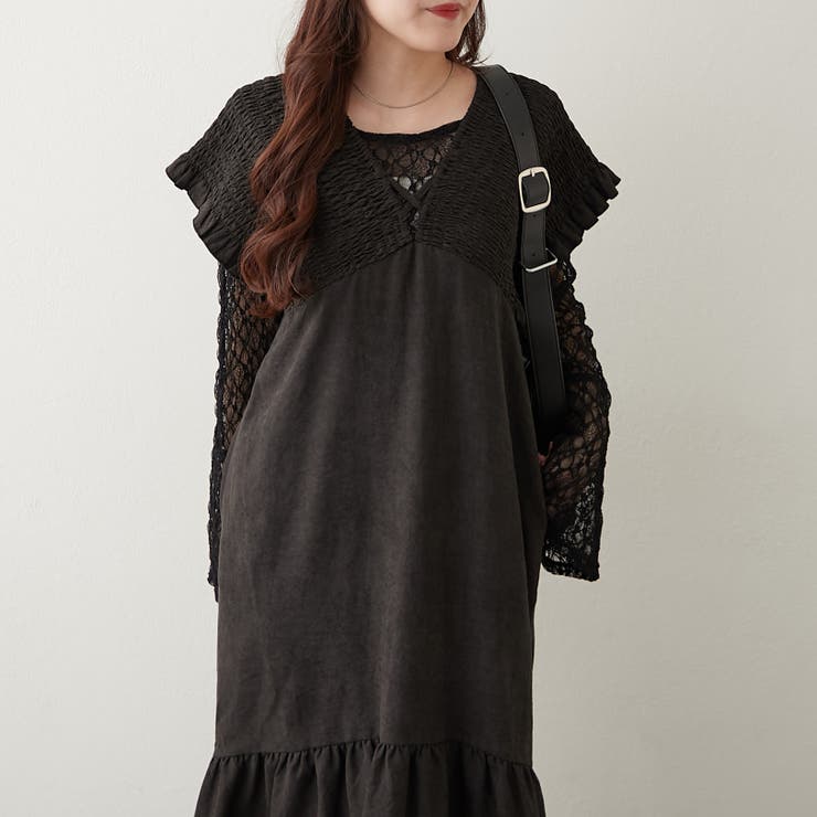 シャーリング裾切替ワンピース | RMAF　NICE CLAUP / OLIVE des OLIVE | 詳細画像18 