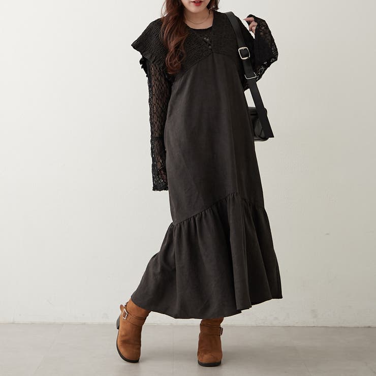 シャーリング裾切替ワンピース | RMAF　NICE CLAUP / OLIVE des OLIVE | 詳細画像24 