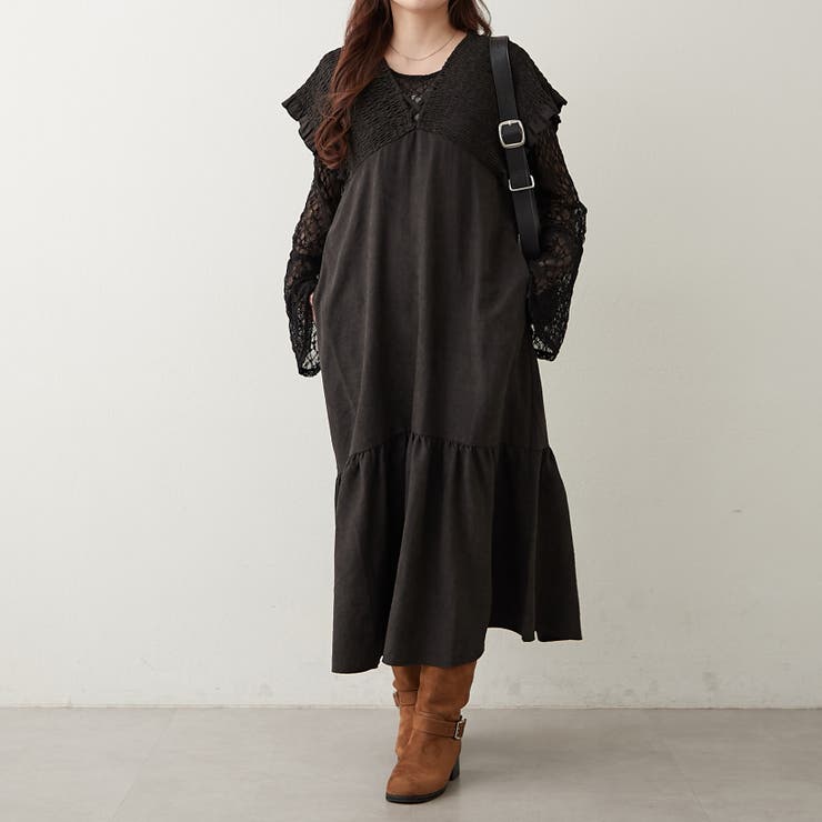 シャーリング裾切替ワンピース | RMAF　NICE CLAUP / OLIVE des OLIVE | 詳細画像25 