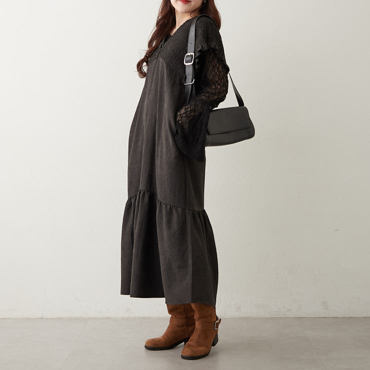 シャーリング裾切替ワンピース | RMAF　NICE CLAUP / OLIVE des OLIVE | 詳細画像26 