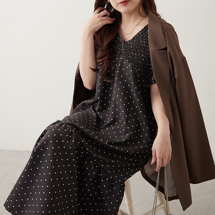 シャーリング裾切替ワンピース | RMAF　NICE CLAUP / OLIVE des OLIVE | 詳細画像2 