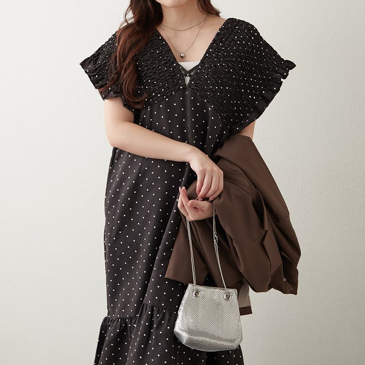 シャーリング裾切替ワンピース | RMAF　NICE CLAUP / OLIVE des OLIVE | 詳細画像3 