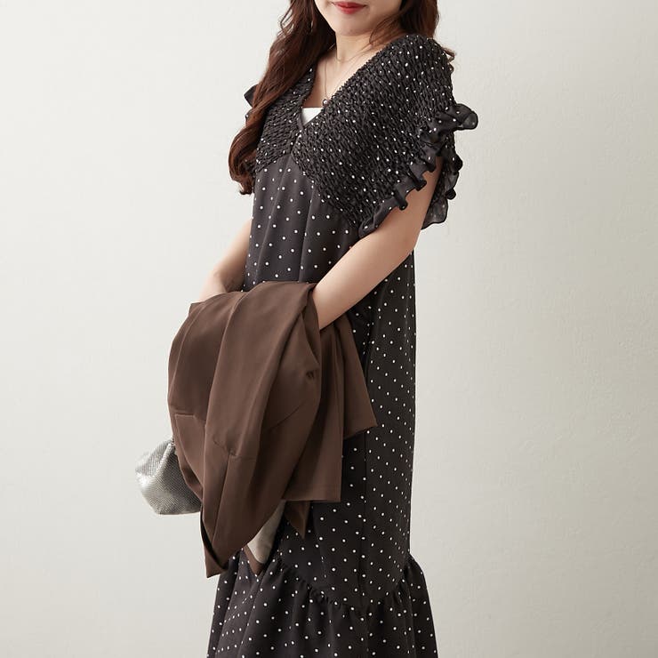 シャーリング裾切替ワンピース | RMAF　NICE CLAUP / OLIVE des OLIVE | 詳細画像5 