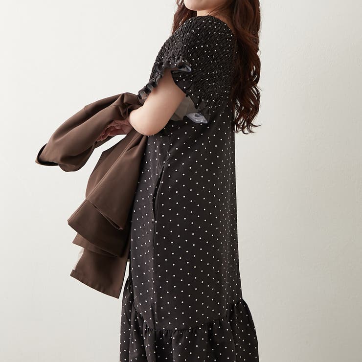 シャーリング裾切替ワンピース | RMAF　NICE CLAUP / OLIVE des OLIVE | 詳細画像6 