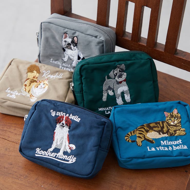 アニマル刺繍ポーチ | RMAF　NICE CLAUP / OLIVE des OLIVE | 詳細画像1 