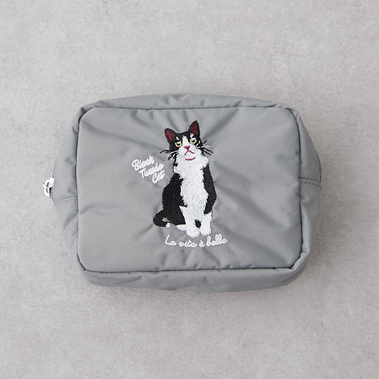 グレー系 | アニマル刺繍ポーチ | RMAF　NICE CLAUP / OLIVE des OLIVE