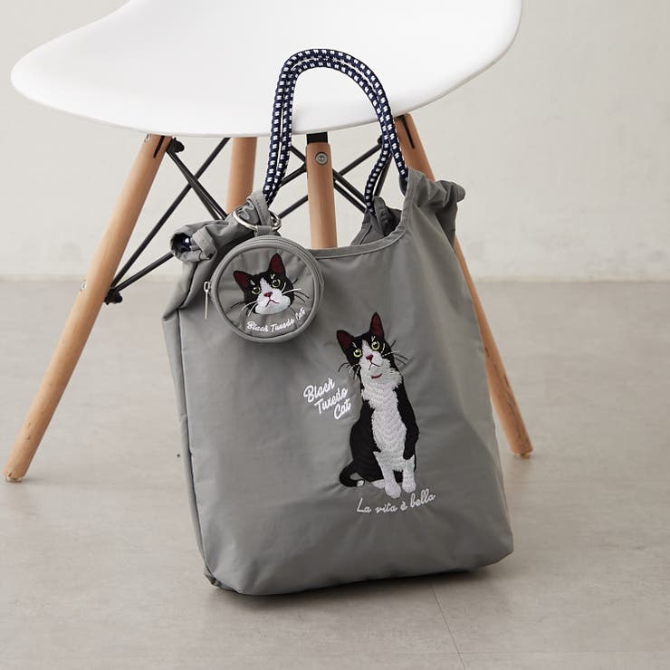 OUR ナイロントートバッグ　M グレイパール Airyトート M ダークグレー（はまじコラボトート） - NIZYU KANO