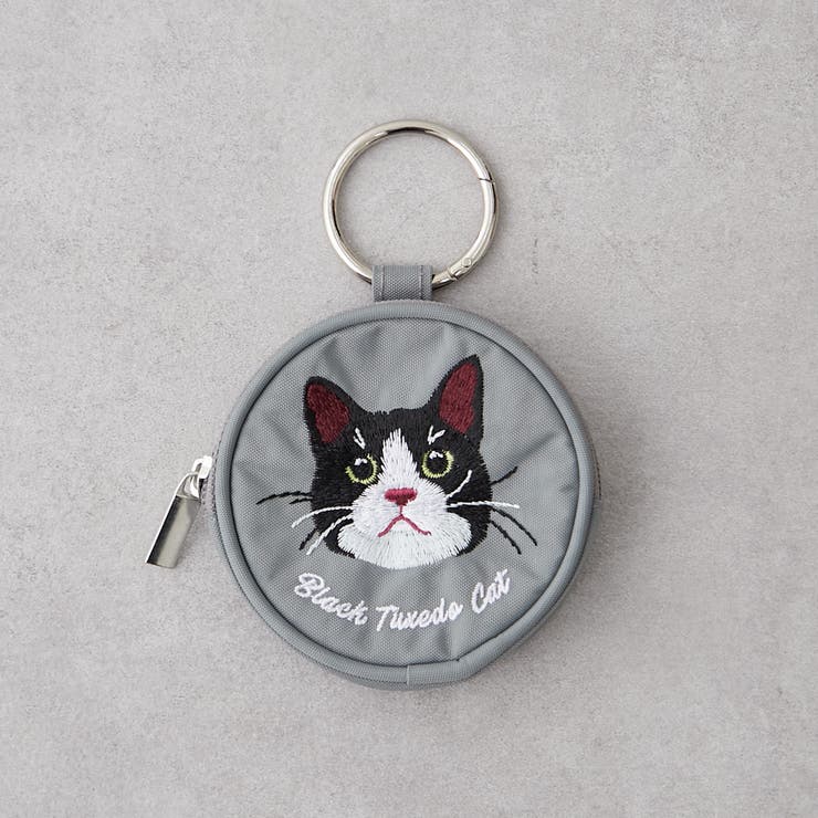 グレー系 | アニマル刺繍丸ポーチ | RMAF　NICE CLAUP / OLIVE des OLIVE