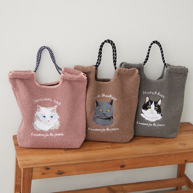 ボア刺繍コードトート[品番：OLOW0016660]｜RMAF NICE CLAUP / OLIVE