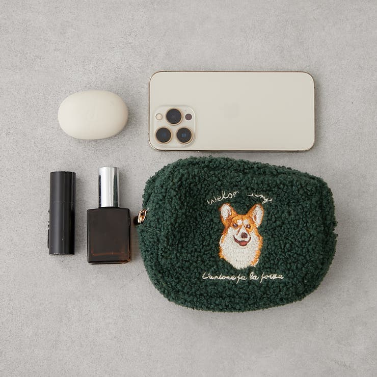 ボア刺繍ポーチ[品番：OLOW0016661]｜RMAF NICE CLAUP / OLIVE des