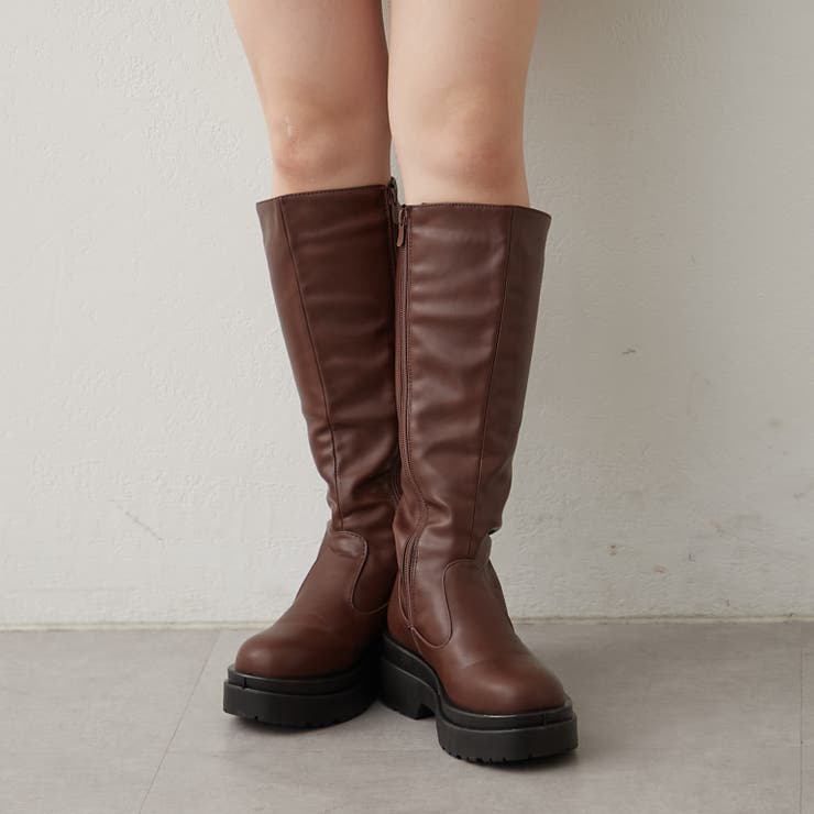 ｖｉｏｌａｃａｔ　シューズロング レザーロングブーツ .-- TWENTY （ブラック） -MANGO - マンゴ公式