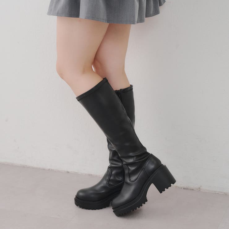 ブラック | 厚底ロングブーツ | RMAF　NICE CLAUP / OLIVE des OLIVE