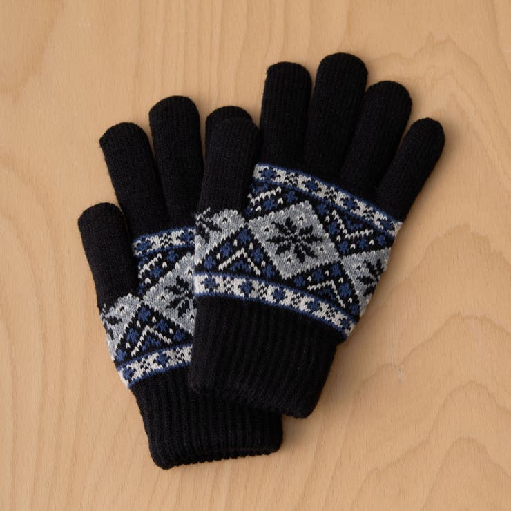 ブラック | ジャガード柄手袋 | RMAF　NICE CLAUP / OLIVE des OLIVE