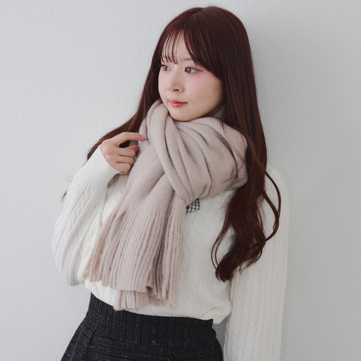ベージュ | ミンクタッチもっちりストール | RMAF　NICE CLAUP / OLIVE des OLIVE