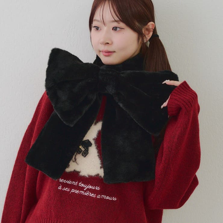 ビッグリボンフェイクファースヌード | RMAF　NICE CLAUP / OLIVE des OLIVE | 詳細画像3 