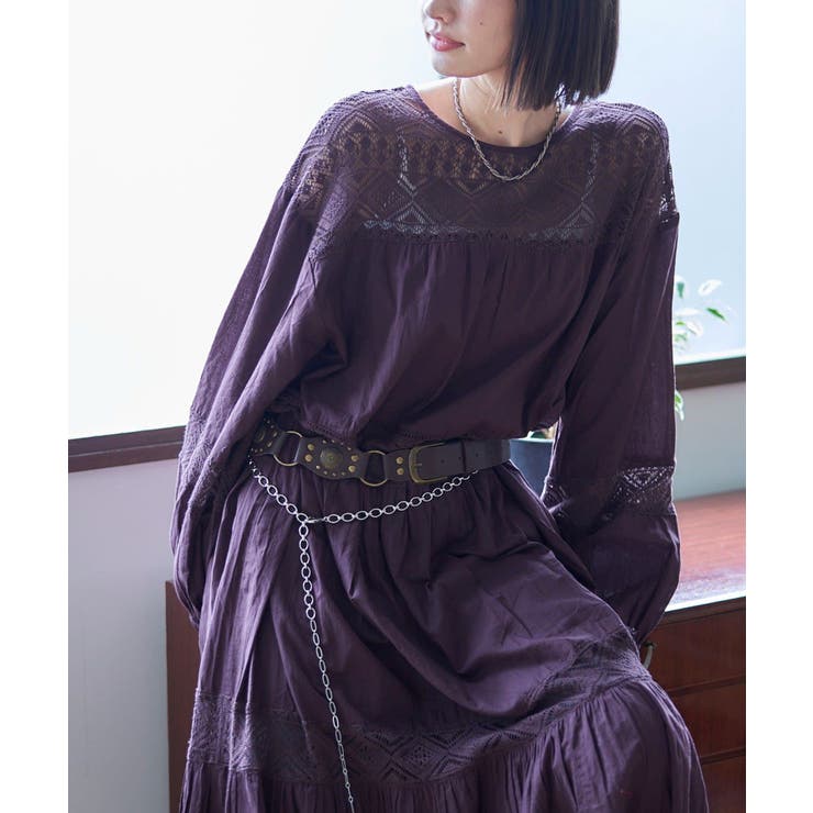 【nane】レース切替ロングワンピース | RMAF　NICE CLAUP / OLIVE des OLIVE | 詳細画像17 