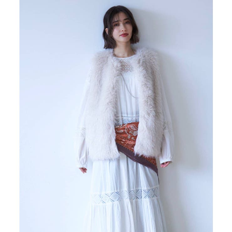 【nane】レース切替ロングワンピース | RMAF　NICE CLAUP / OLIVE des OLIVE | 詳細画像3 