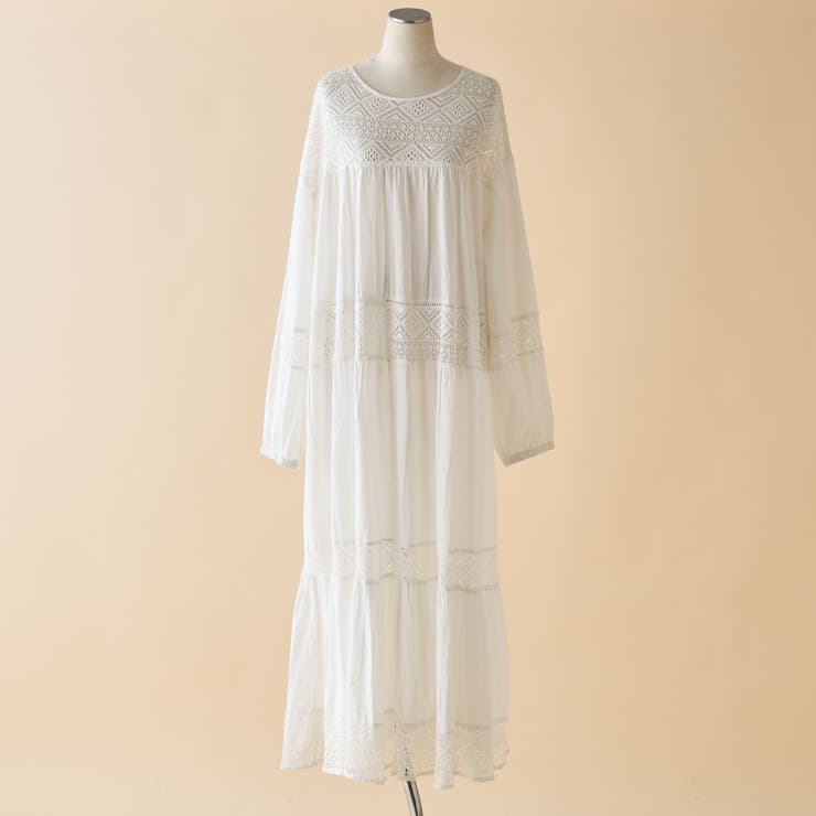 【nane】レース切替ロングワンピース | RMAF　NICE CLAUP / OLIVE des OLIVE | 詳細画像35 