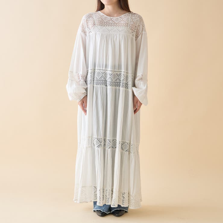 【nane】レース切替ロングワンピース | RMAF　NICE CLAUP / OLIVE des OLIVE | 詳細画像38 