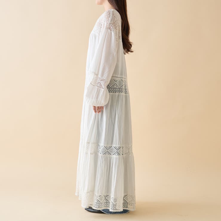 【nane】レース切替ロングワンピース | RMAF　NICE CLAUP / OLIVE des OLIVE | 詳細画像39 