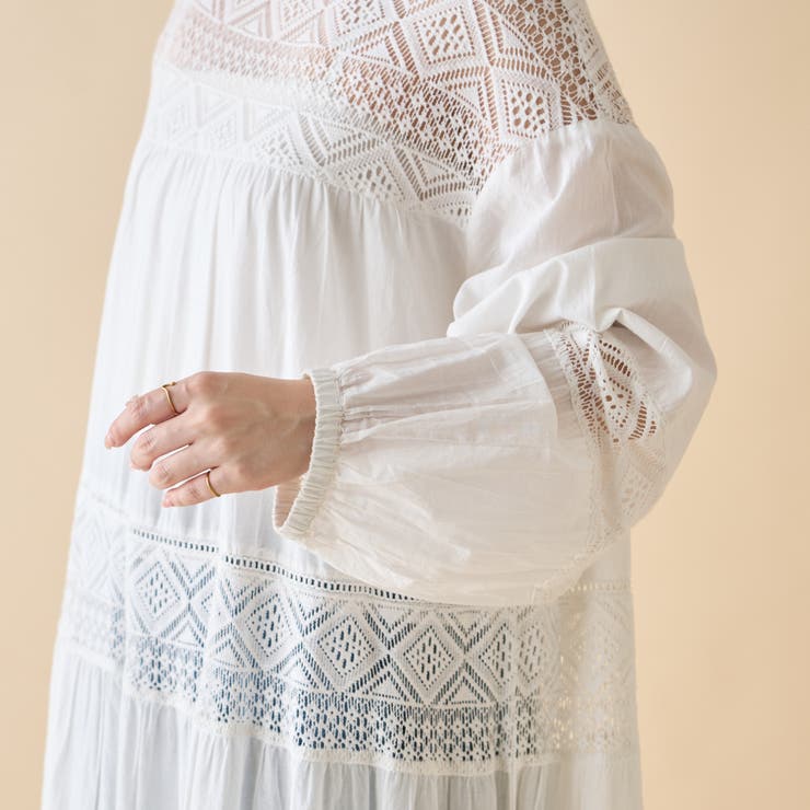 【nane】レース切替ロングワンピース | RMAF　NICE CLAUP / OLIVE des OLIVE | 詳細画像42 