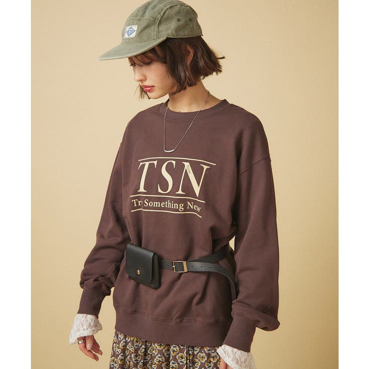 ブラウン | 【nane】ヴィンテージ加工スウェットプルオーバー | RMAF　NICE CLAUP / OLIVE des OLIVE