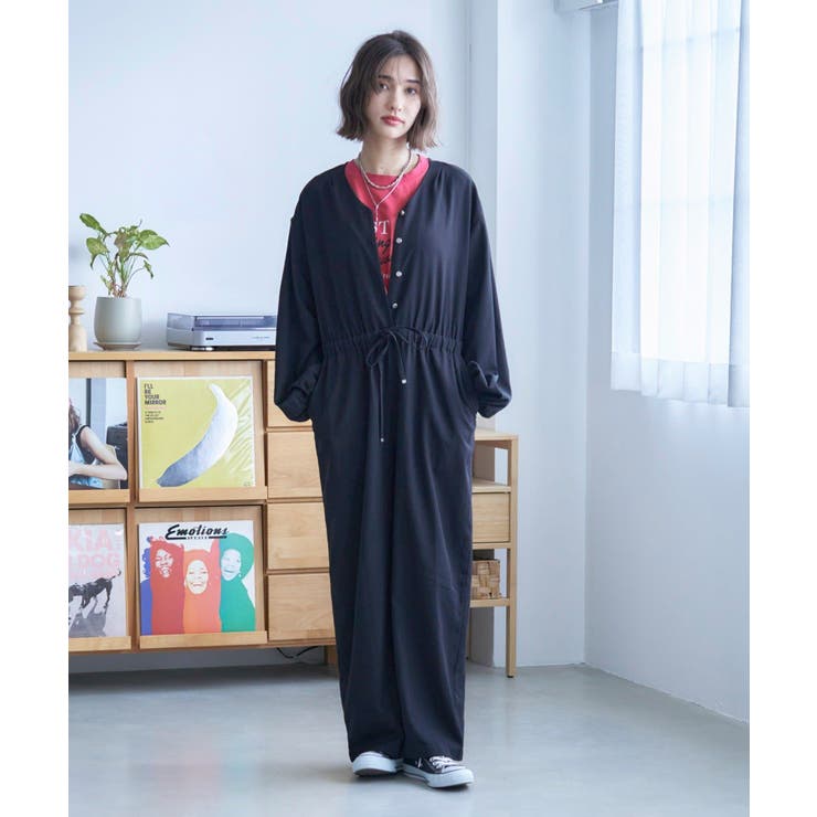 【nane】2サイズ展開、ボリュームスリーブオールインワン | RMAF　NICE CLAUP / OLIVE des OLIVE | 詳細画像13 