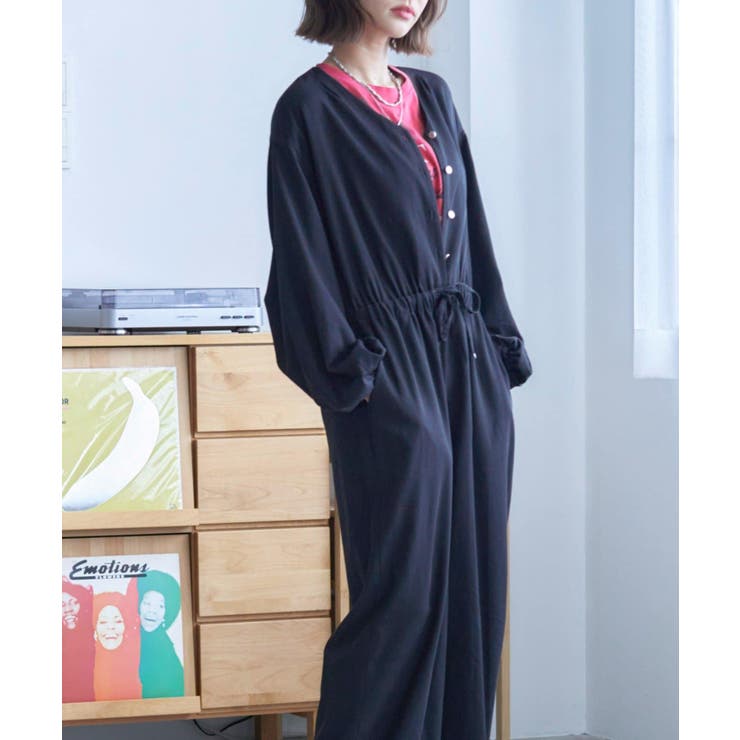 【nane】2サイズ展開、ボリュームスリーブオールインワン | RMAF　NICE CLAUP / OLIVE des OLIVE | 詳細画像14 