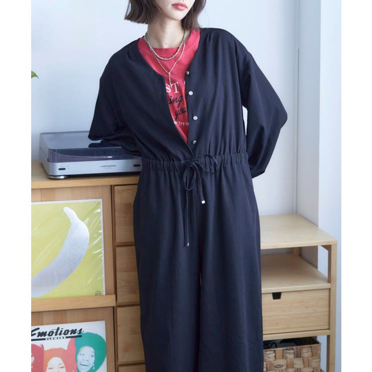 【nane】2サイズ展開、ボリュームスリーブオールインワン | RMAF　NICE CLAUP / OLIVE des OLIVE | 詳細画像15 