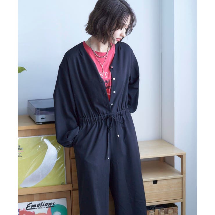 【nane】2サイズ展開、ボリュームスリーブオールインワン | RMAF　NICE CLAUP / OLIVE des OLIVE | 詳細画像16 