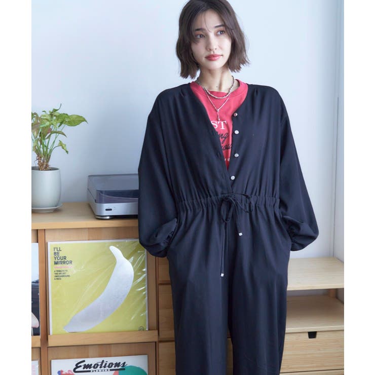 【nane】2サイズ展開、ボリュームスリーブオールインワン | RMAF　NICE CLAUP / OLIVE des OLIVE | 詳細画像18 