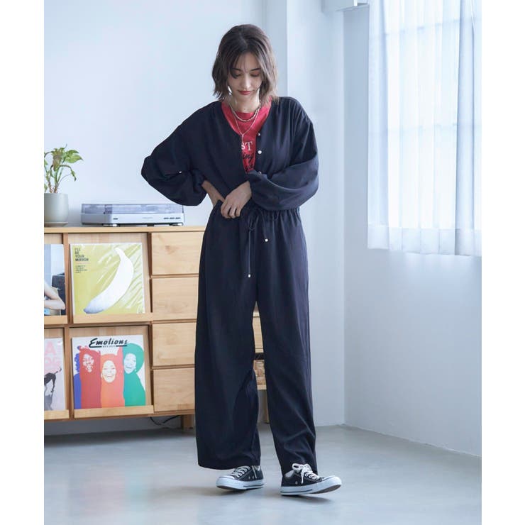 【nane】2サイズ展開、ボリュームスリーブオールインワン | RMAF　NICE CLAUP / OLIVE des OLIVE | 詳細画像19 