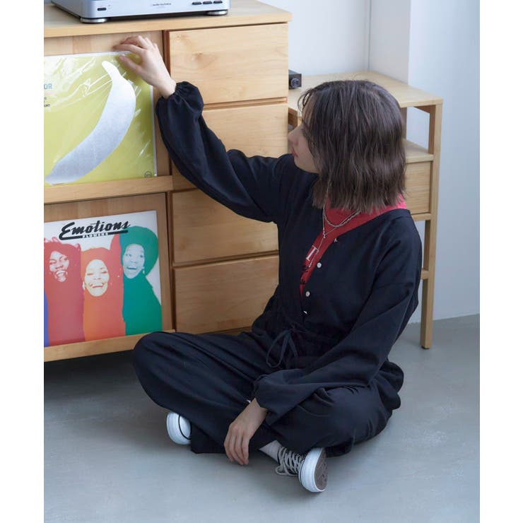 【nane】2サイズ展開、ボリュームスリーブオールインワン | RMAF　NICE CLAUP / OLIVE des OLIVE | 詳細画像21 