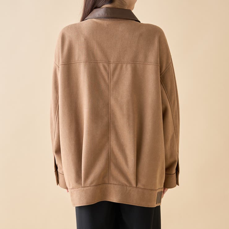 na.e ナエ　ブラウン スエードジャケット nane】スエードタックブルゾン[品番：OLOW0016461]｜RMAF NICE CLAUP