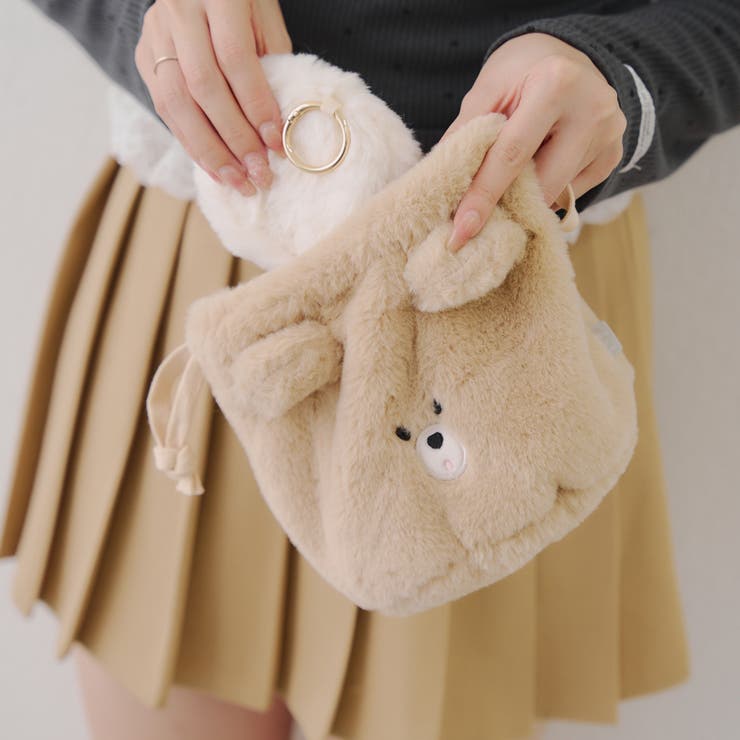 スフレベア巾着ポーチ[品番：OLOW0016754]｜RMAF NICE CLAUP / OLIVE