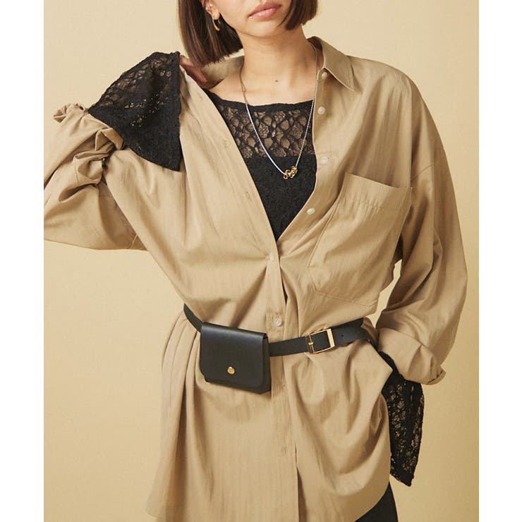 【nane】【@kana__18sセレクト】オーバーサイズロングシャツ | RMAF　NICE CLAUP / OLIVE des OLIVE | 詳細画像1 